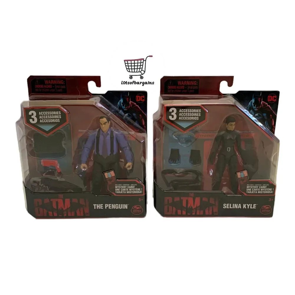 The Batman (2022) 4-Inch Lot Of 2 Action Figures The Penguin Selina Kyle New